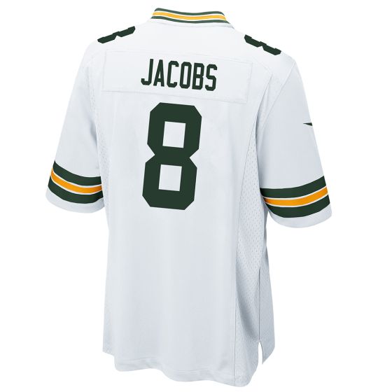 Men Green Bay Packers #8 Josh Jacobs Nike Away Game 2024 NFL Jersey